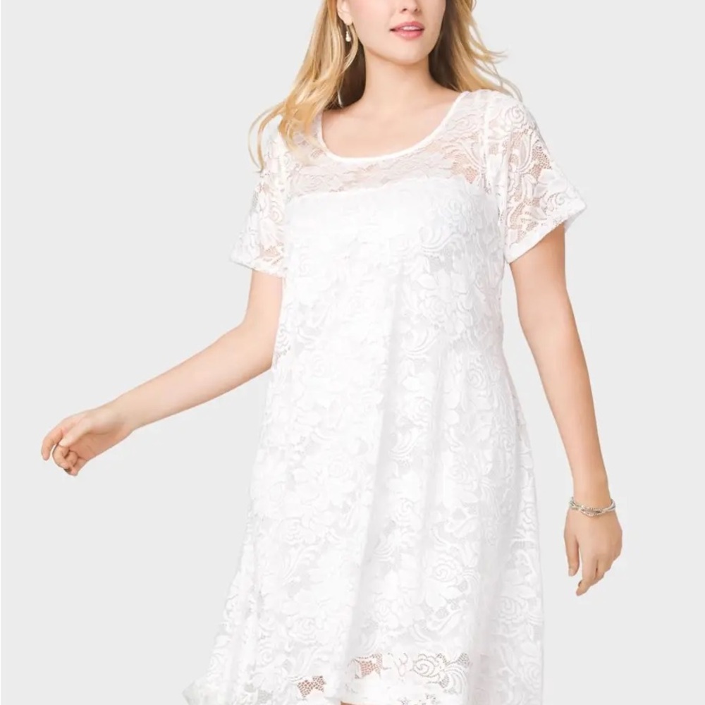 white lace dress